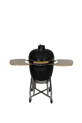 Εξωτερική ψησταριά Kamado 22 ιντσών Ανοξείδωτη Ανθρακούχο Μαύρο Χρώμα 57εκ