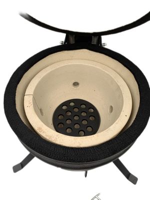 Μαύρο ματ 13 ιντσών Kamado Grill 32cm Κεραμικό Εξωτερικό
