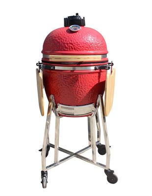 Κεραμική σχάρα Kamado 44 εκ. Κουζινικά σκεύη Royal Red Color 17 ιντσών