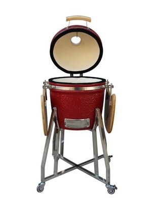 Κόκκινο Χρώμα 39cm 15 ιντσών Kamado Grill Μαγειρικά σκεύη από ανοξείδωτο ατσάλι