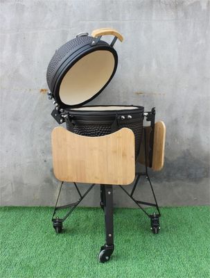 20 ιντσών Κεραμική Γκριλ Kamado Outdoor Μαύρο Ματ Χρώμα 51εκ