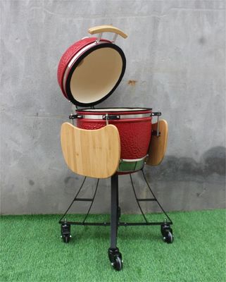 Κεραμικός βραστήρας 17 ιντσών BBQ Royal Red Color 44cm με καλάθι και τραπεζάκια