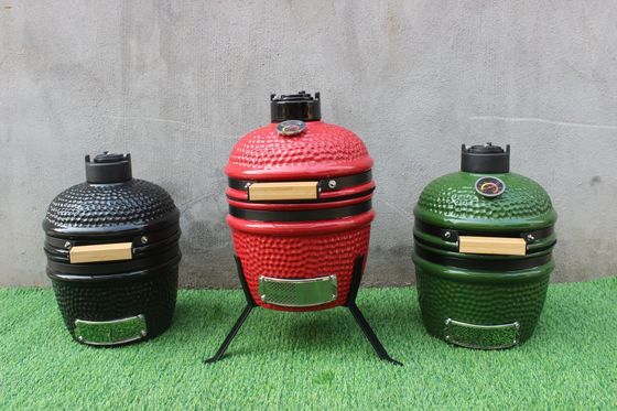 Πράσινο Χρώμα 13 ιντσών Kamado Grill Κουζινικά σκεύη Μαύρο σίδερο