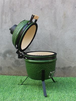 Πράσινο Χρώμα 13 ιντσών Kamado Grill Κουζινικά σκεύη Μαύρο σίδερο