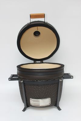 Εξωτερικό άνθρακα 16 ίντσες Kamado Grill Κεραμική Ματ Μαύρο χρώμα 40cm